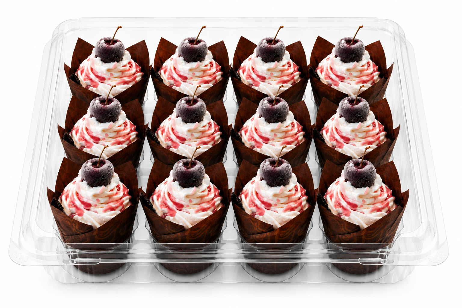 Chocolate Cherry Vanilla Cupcake - Image 4