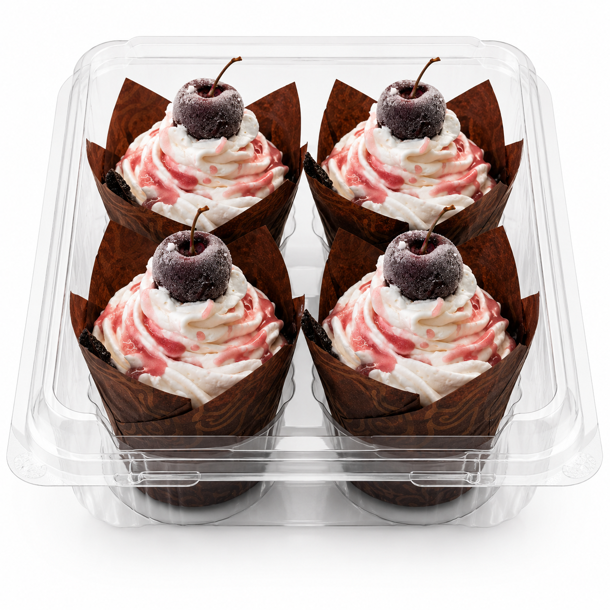 Chocolate Cherry Vanilla Cupcake - Image 2