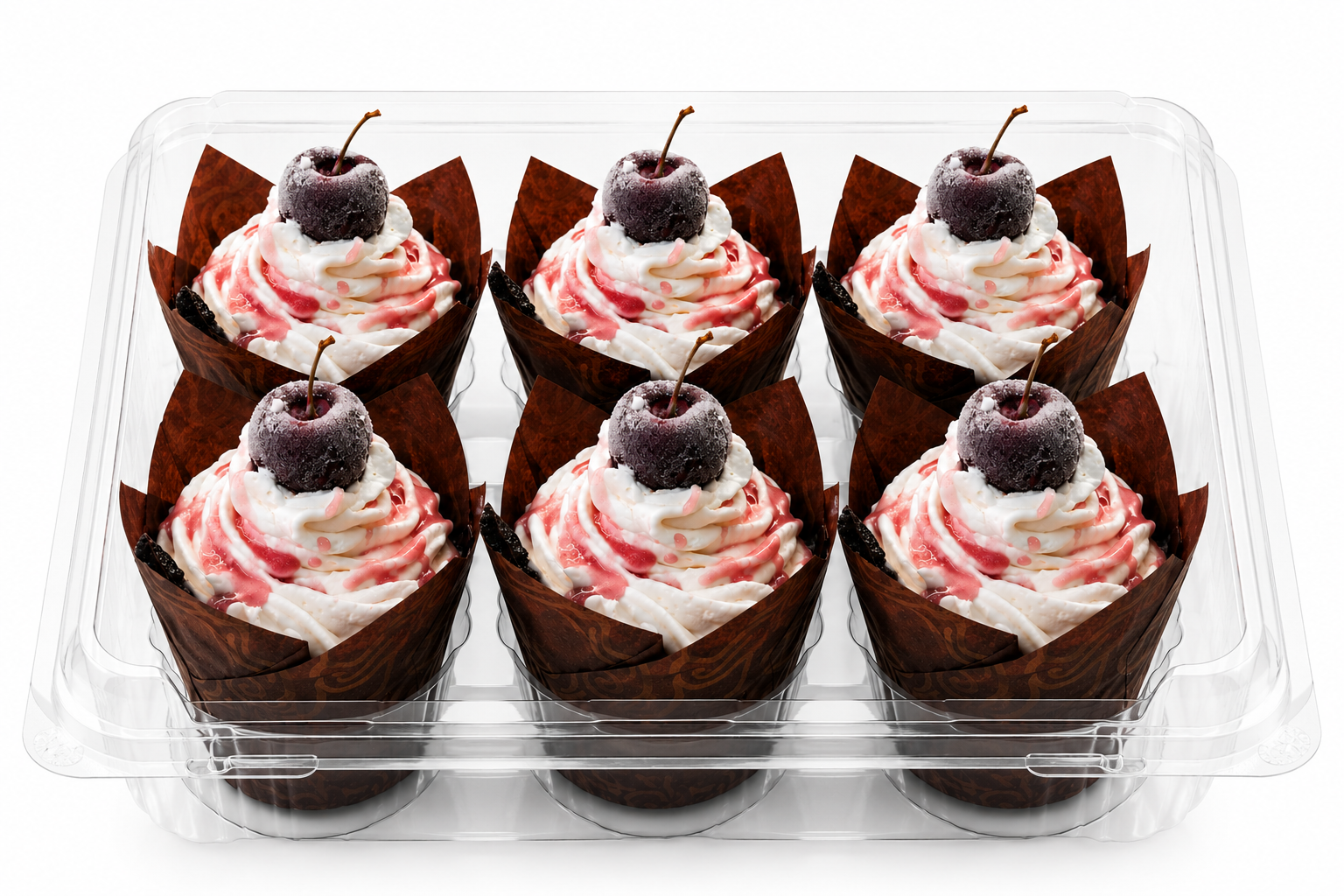 Chocolate Cherry Vanilla Cupcake - Image 3
